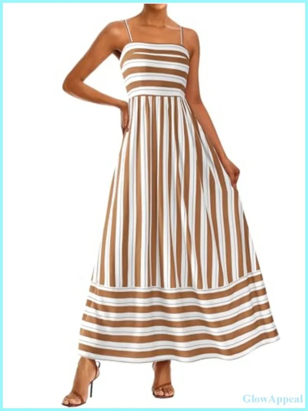 Spaghetti Strap Boho Floral Maxi Dress Viscose Square Neck Smocked Back